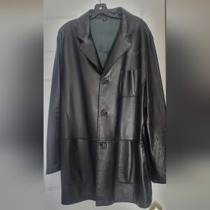 Men's Jacket Jones New York Black Leather Outerwear